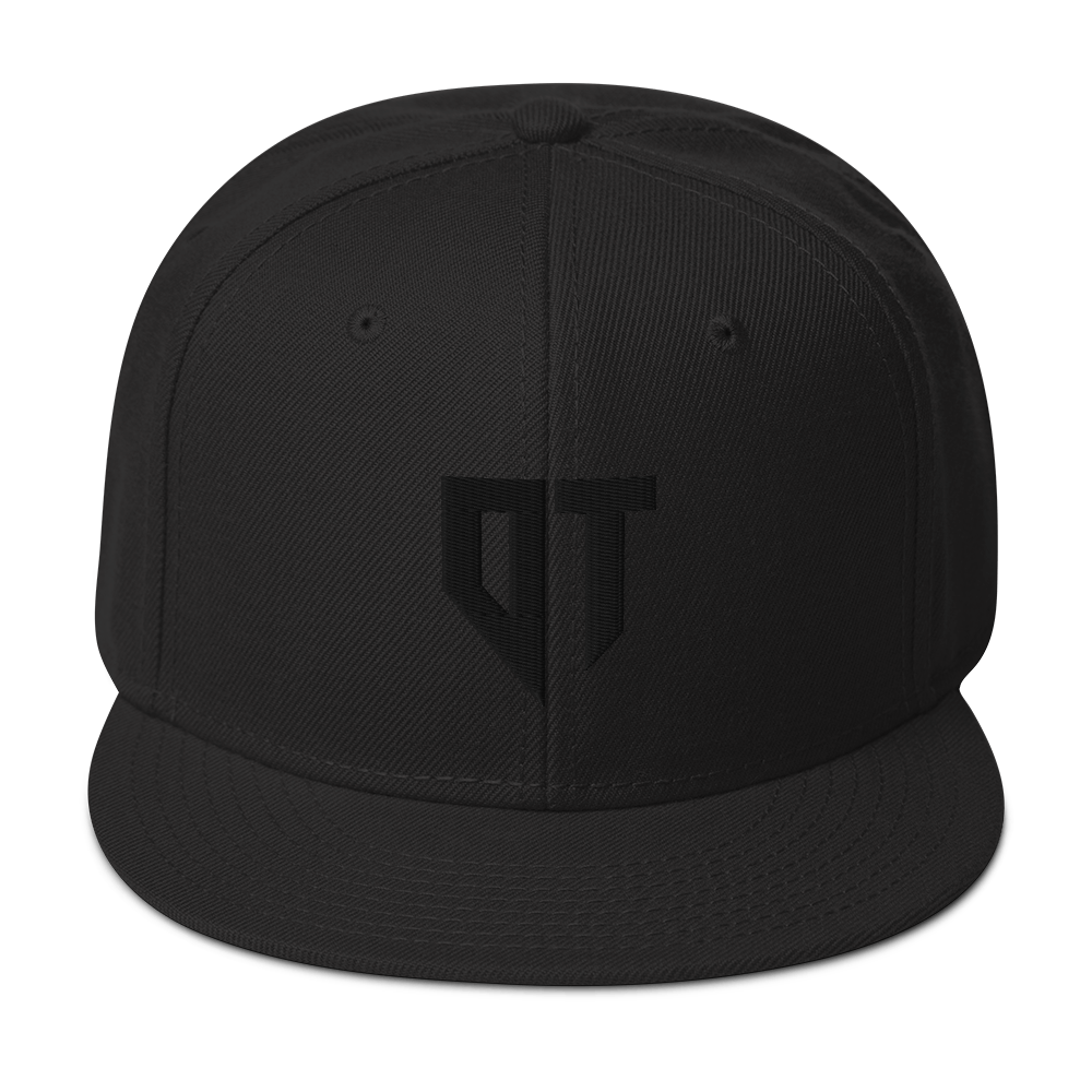 Pure Black Snapback Hat